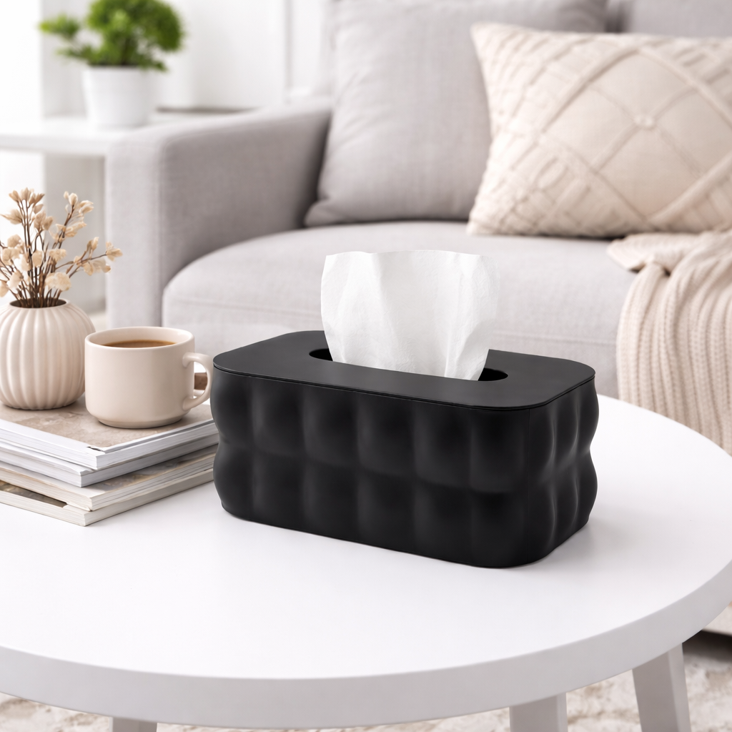 Modern Plastic Tissue Box Cover 21 x 13 x 9 cm Minimalist