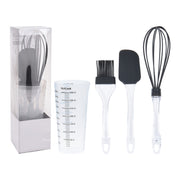 Baking Set 4Pcs Anthracite - Whisk, Spatula, Brush, Cup