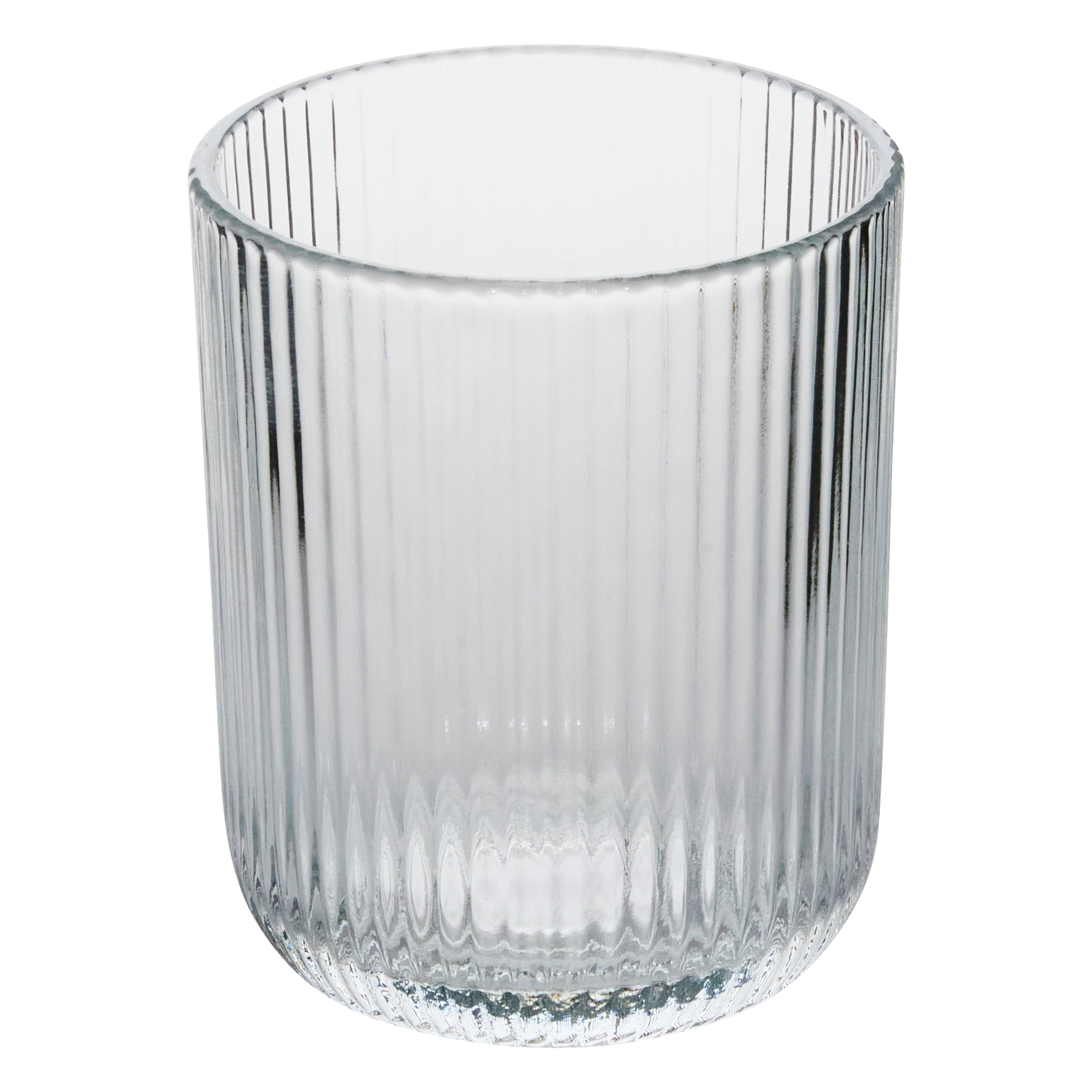 Low Ribbed Tumbler Ema 25 cl Transparent Glass - Ribbed Drink Glass