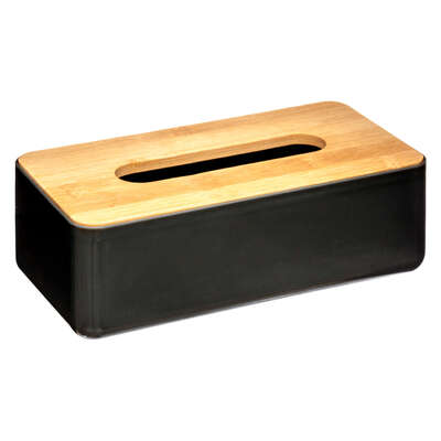 Tissue Box PP Nature, Bamboo Lid