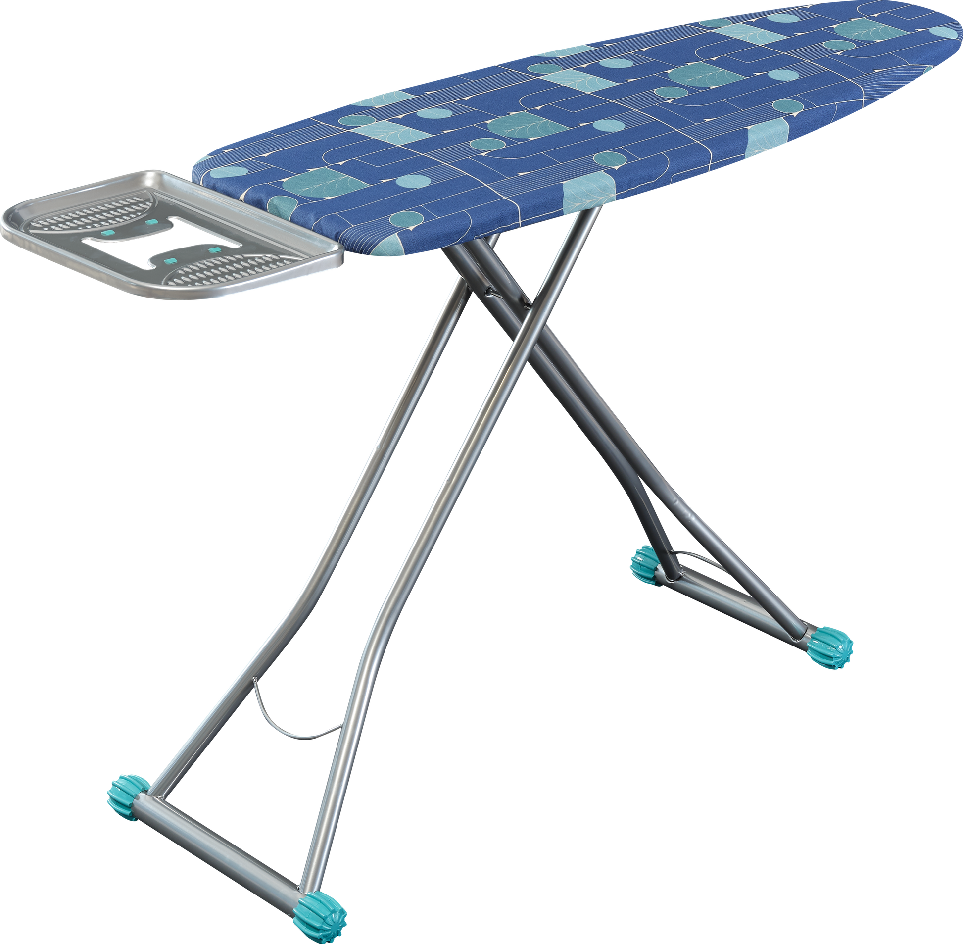 Ironing Board with Adjustable Height and Silicone Iron Pad