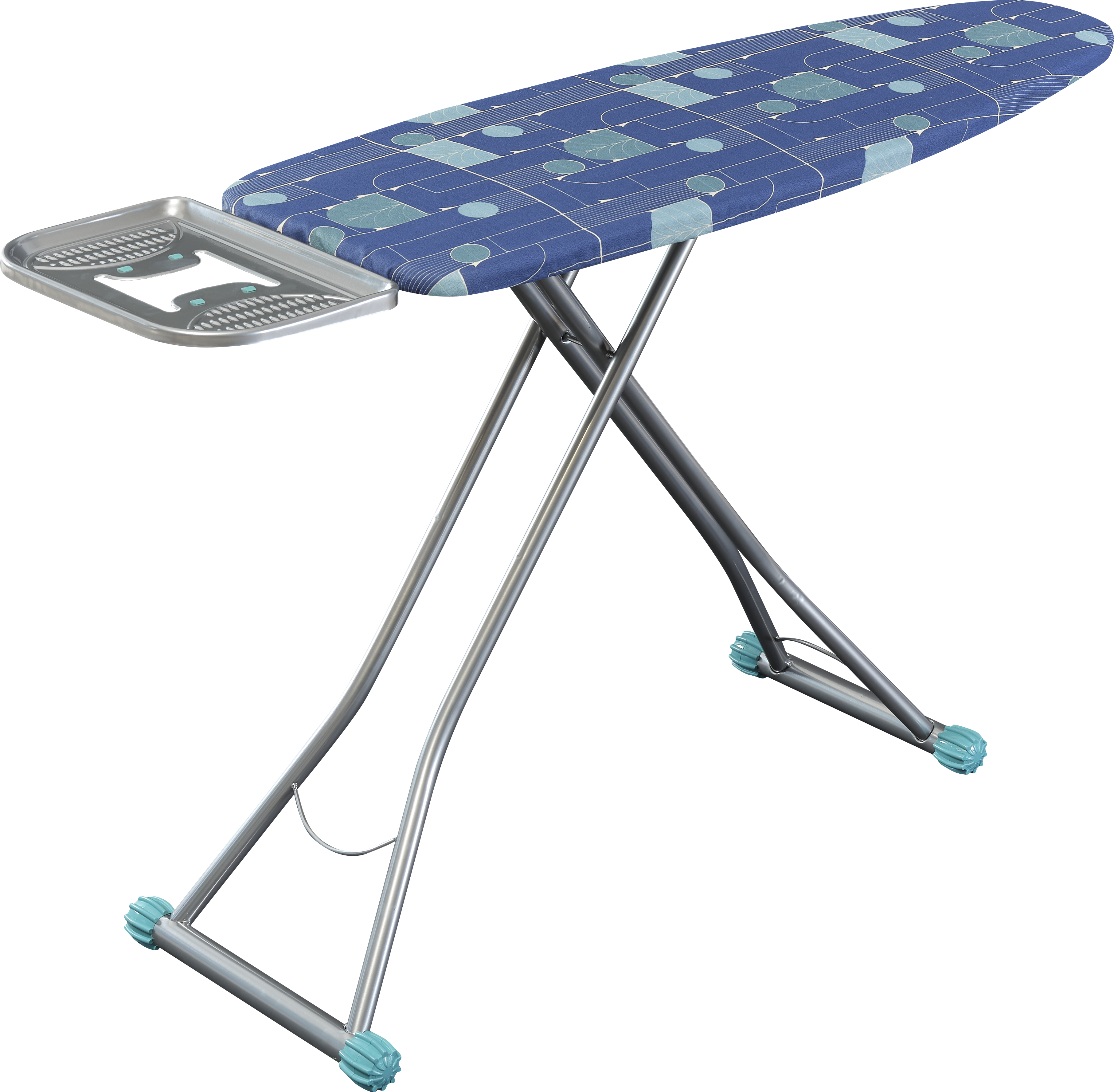 Ironing Board with Adjustable Height and Silicone Iron Pad