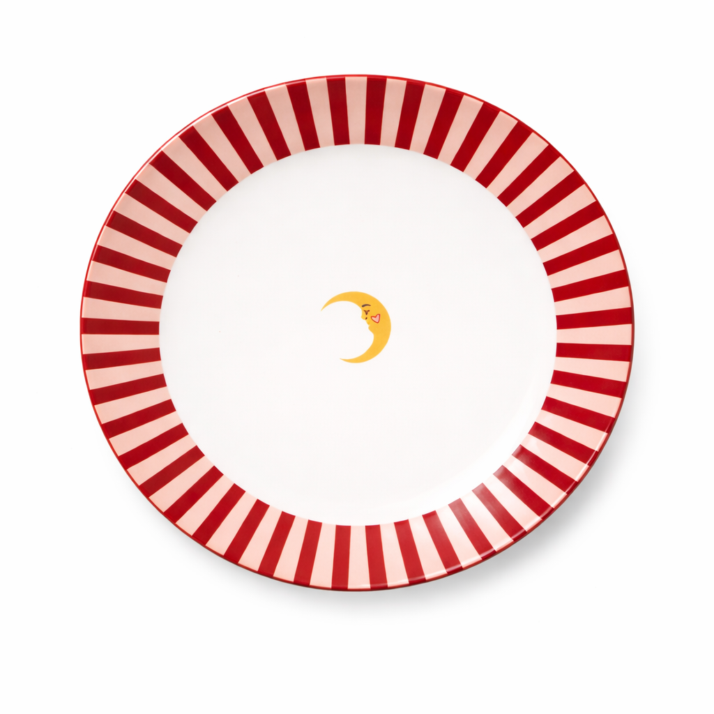 Handmade Porcelain Dessert Plate 21 cm Heart Design