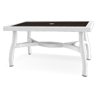 Rattan Design Plastic Garden Table with Four Legs