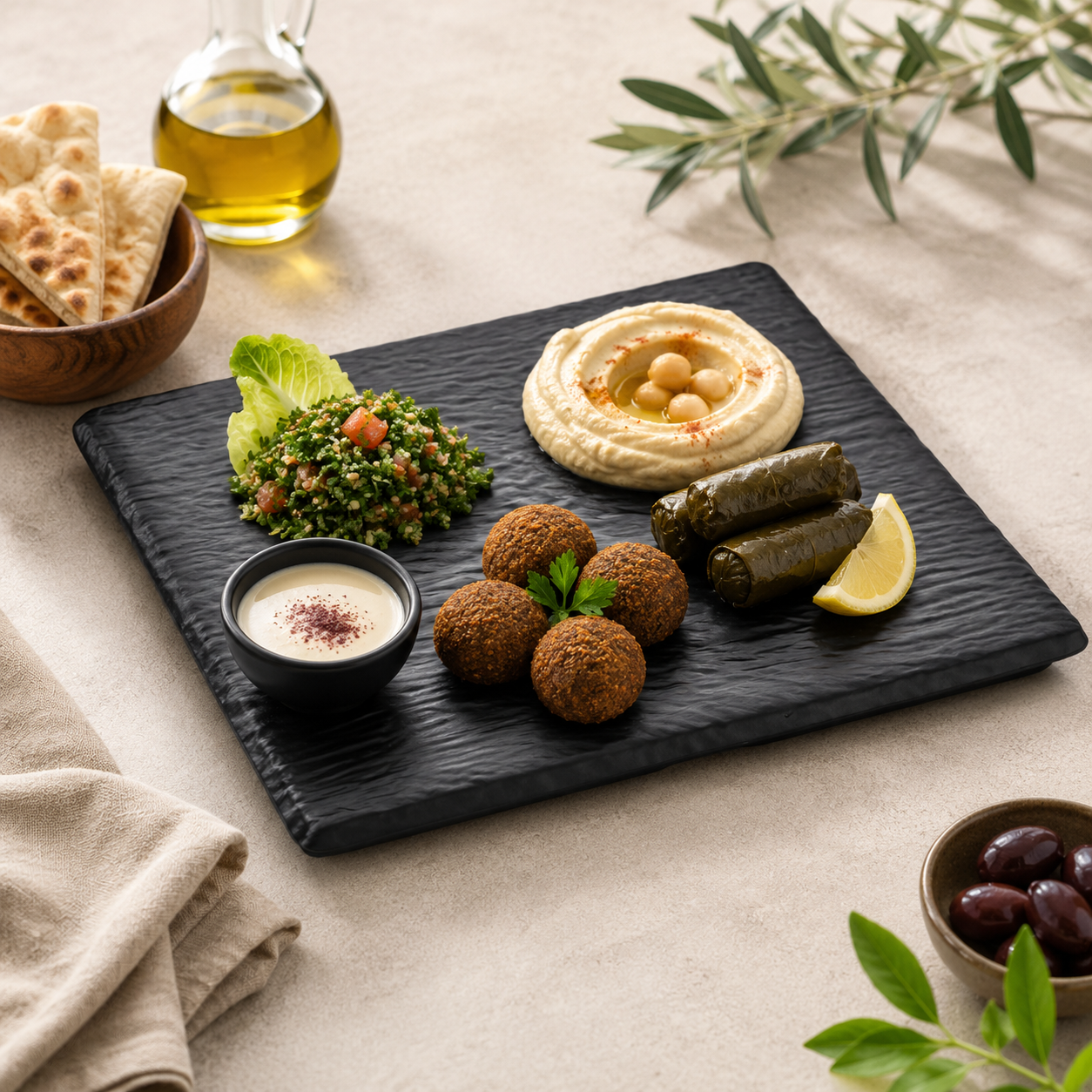 Squared Melamine Slate Effect Board 25 cm