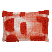 Poppy Rectangular Cushion – Tufted Cotton Removable Cover 58x38 cm