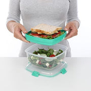 Salad & Sandwich To Go Lunch Box - Minty Teal