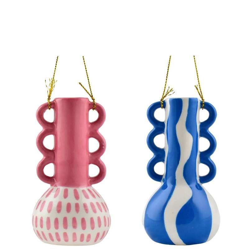 Hand-Painted Ceramic Vase Ornament