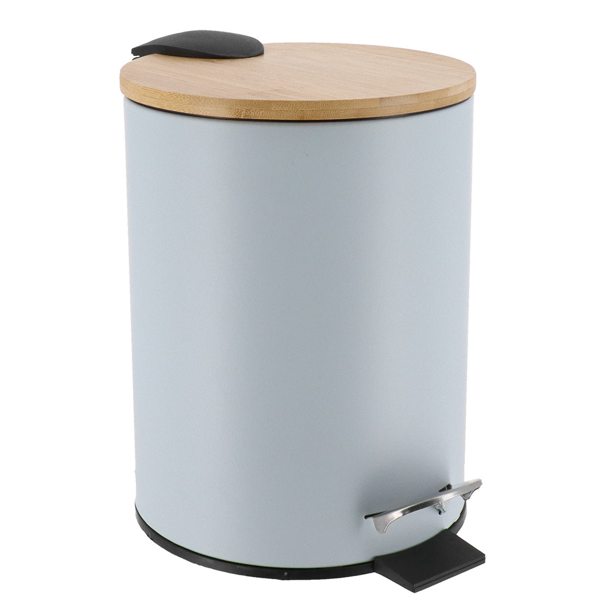 Dustbin Soft Close with Bamboo Cover, 3L Pedal Bin for Home