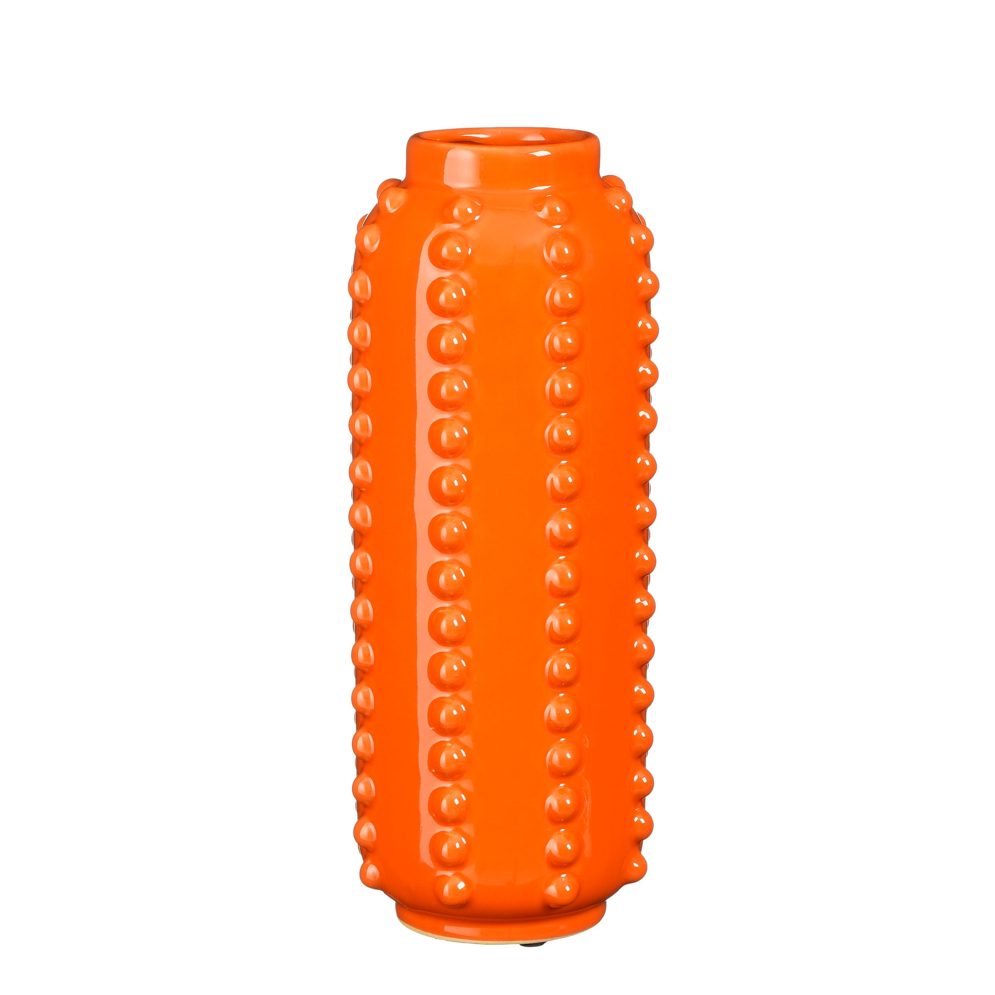 Boaz Orange Vase with Wavy Design for Modern Interiors