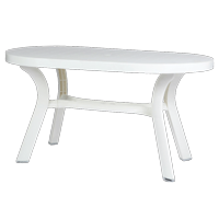 Romeo Oval Table - Durable Plastic Outdoor Design