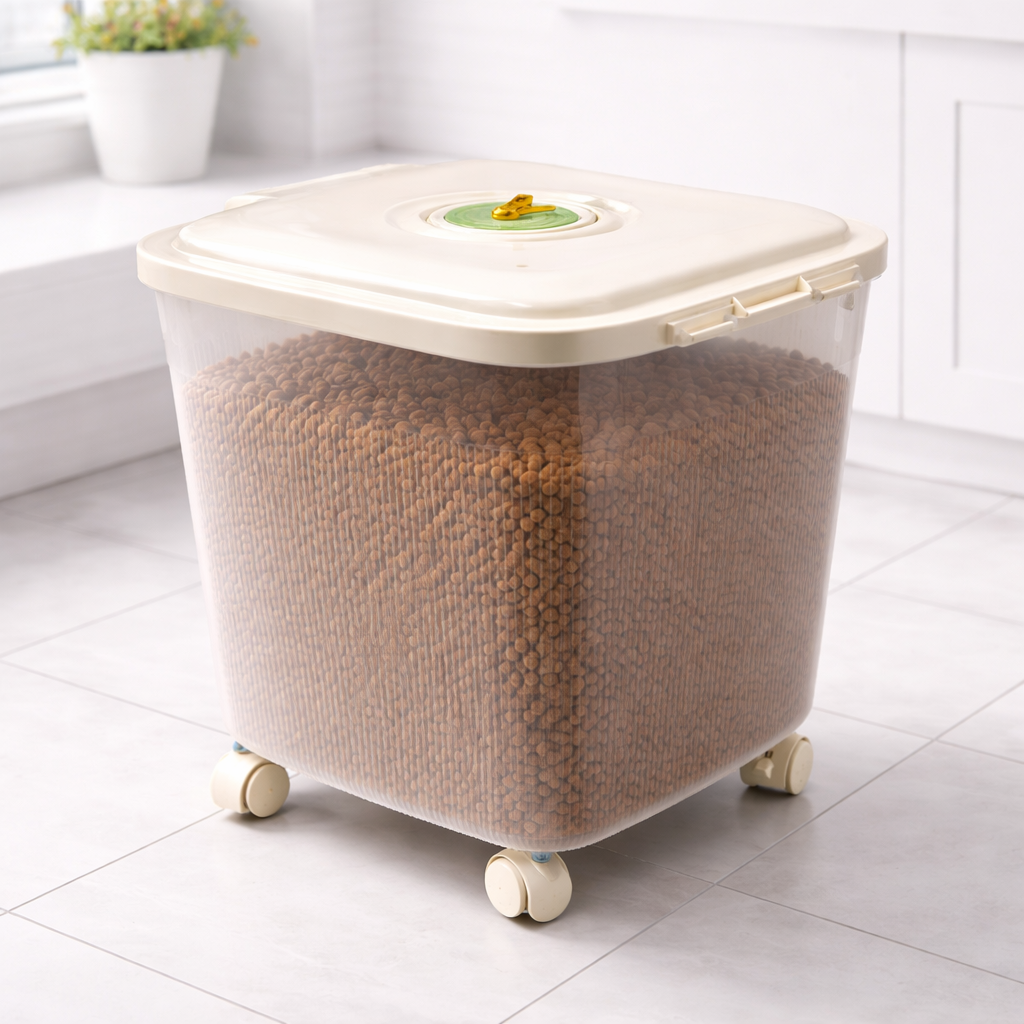 Plastic Storage Box with Lid and Wheels 30 L or 50 L