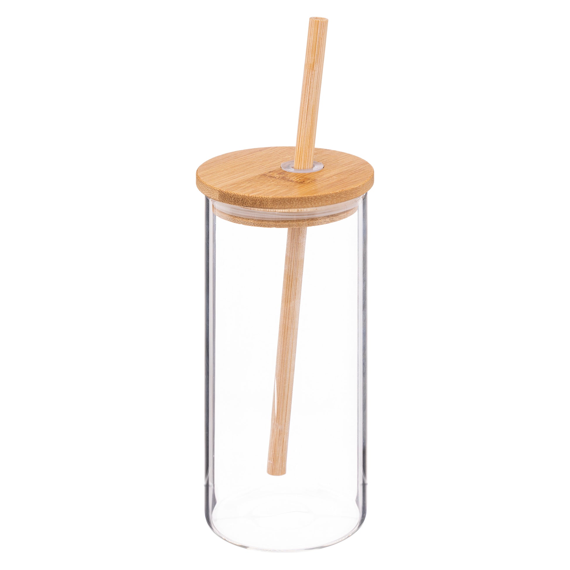 Jar with Straw Bamboo Palm - 40cl Glass