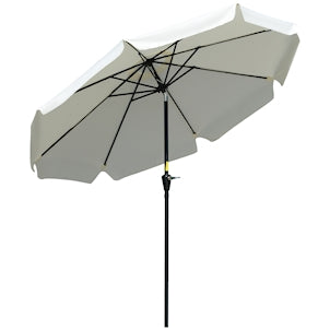 Round Steel Umbrella 2.7m Outdoor Parasol with Tilt Function
