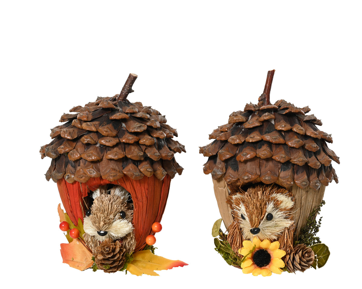 Animals' Cattail Pinecones - Fox & Squirrel Christmas Decoration