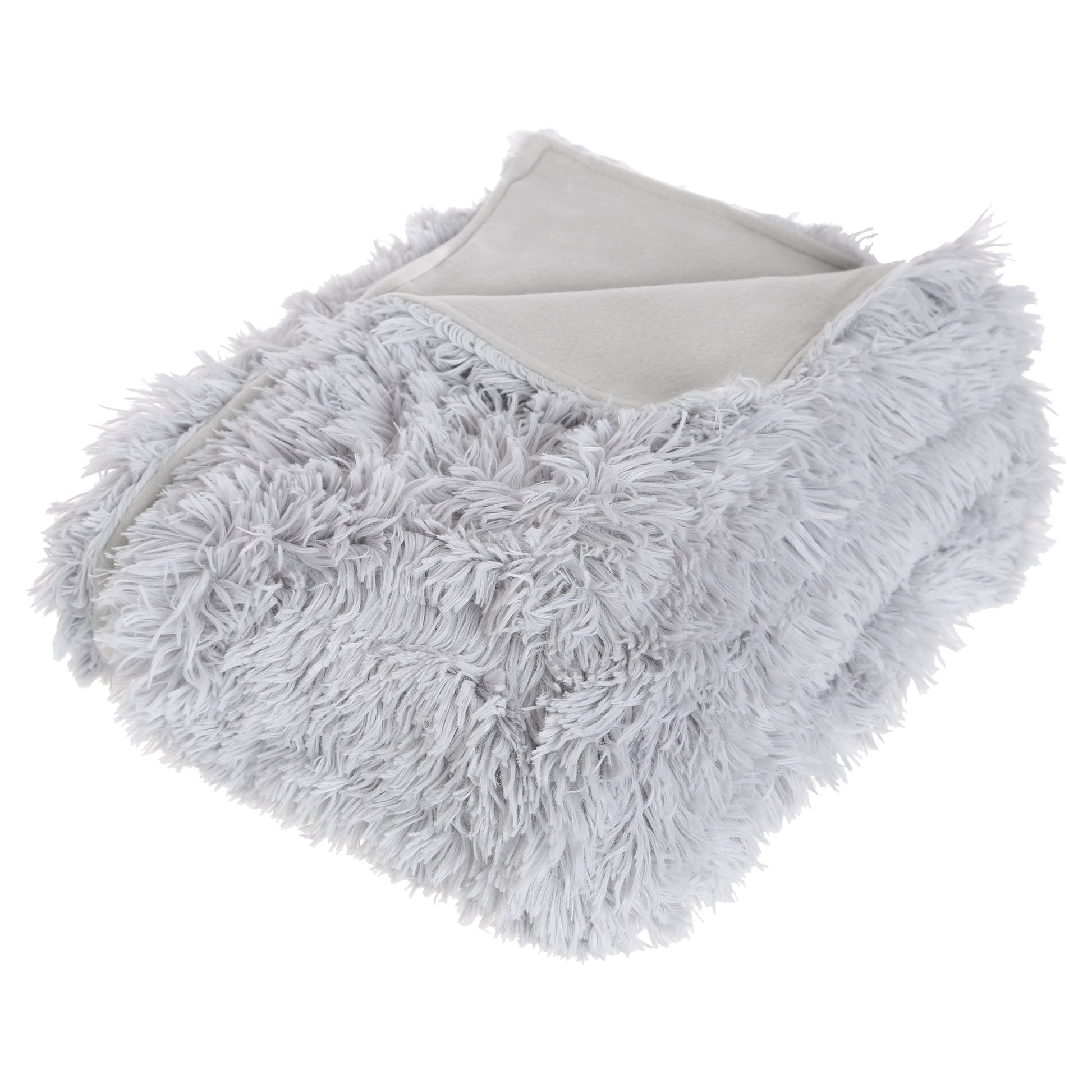 Faux Fur Throw Blanket - Luxurious Grey, 120x160 cm