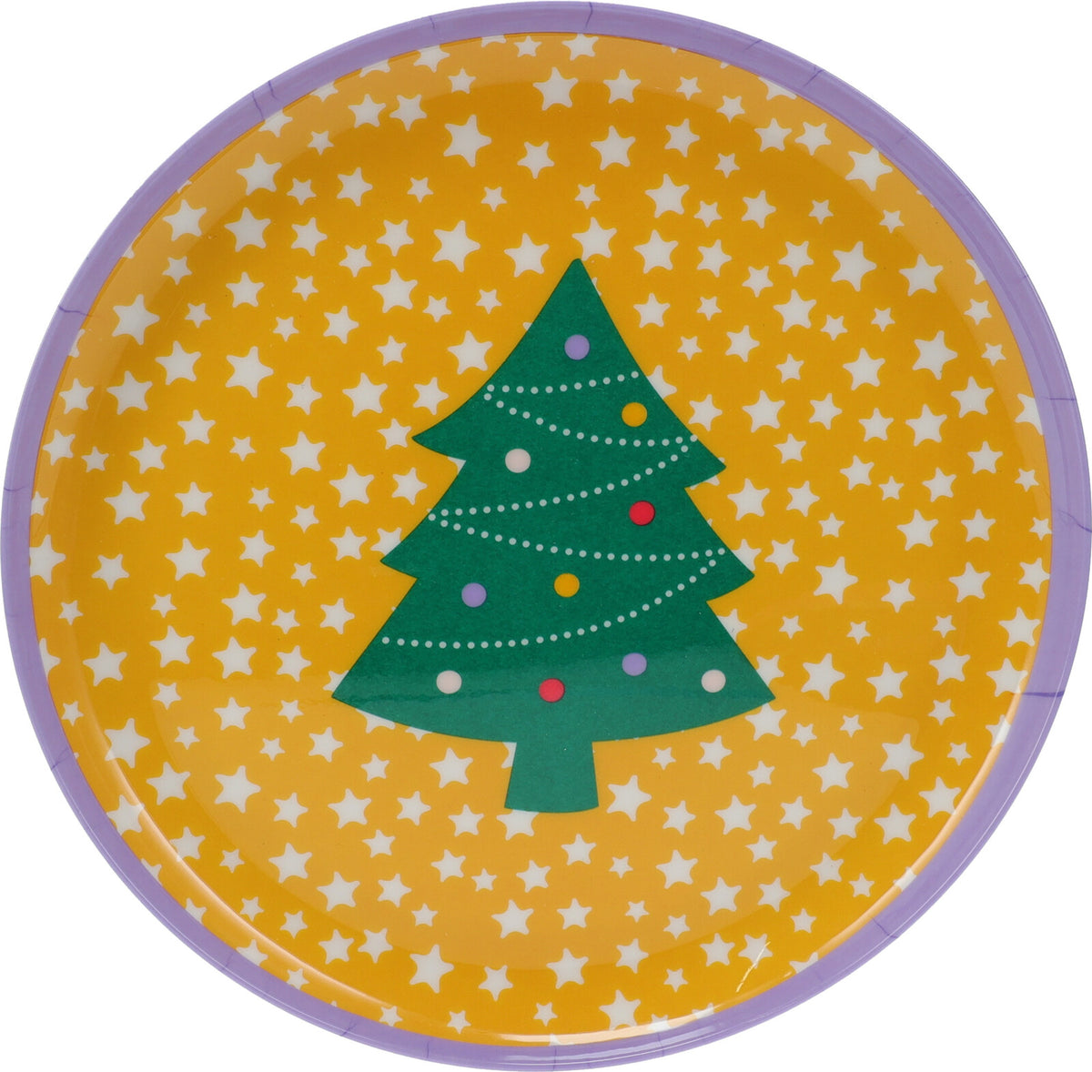 Christmas Plate Melamine - PDAP-Coated Flat Festive Plate, 21 & 25 cm