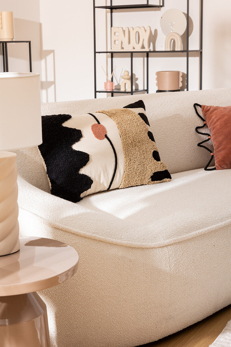Cushion "Wavy Bliss" with Braided Tufted Design