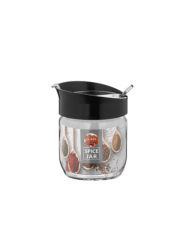 Glass Spice Jar with Spoon