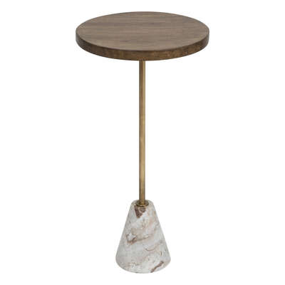 Neith Coffee Table with Steel Base and Marble Top