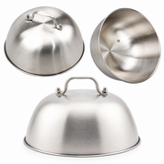 Stainless Steel Burger & Cheese Melting Cover – 16 cm