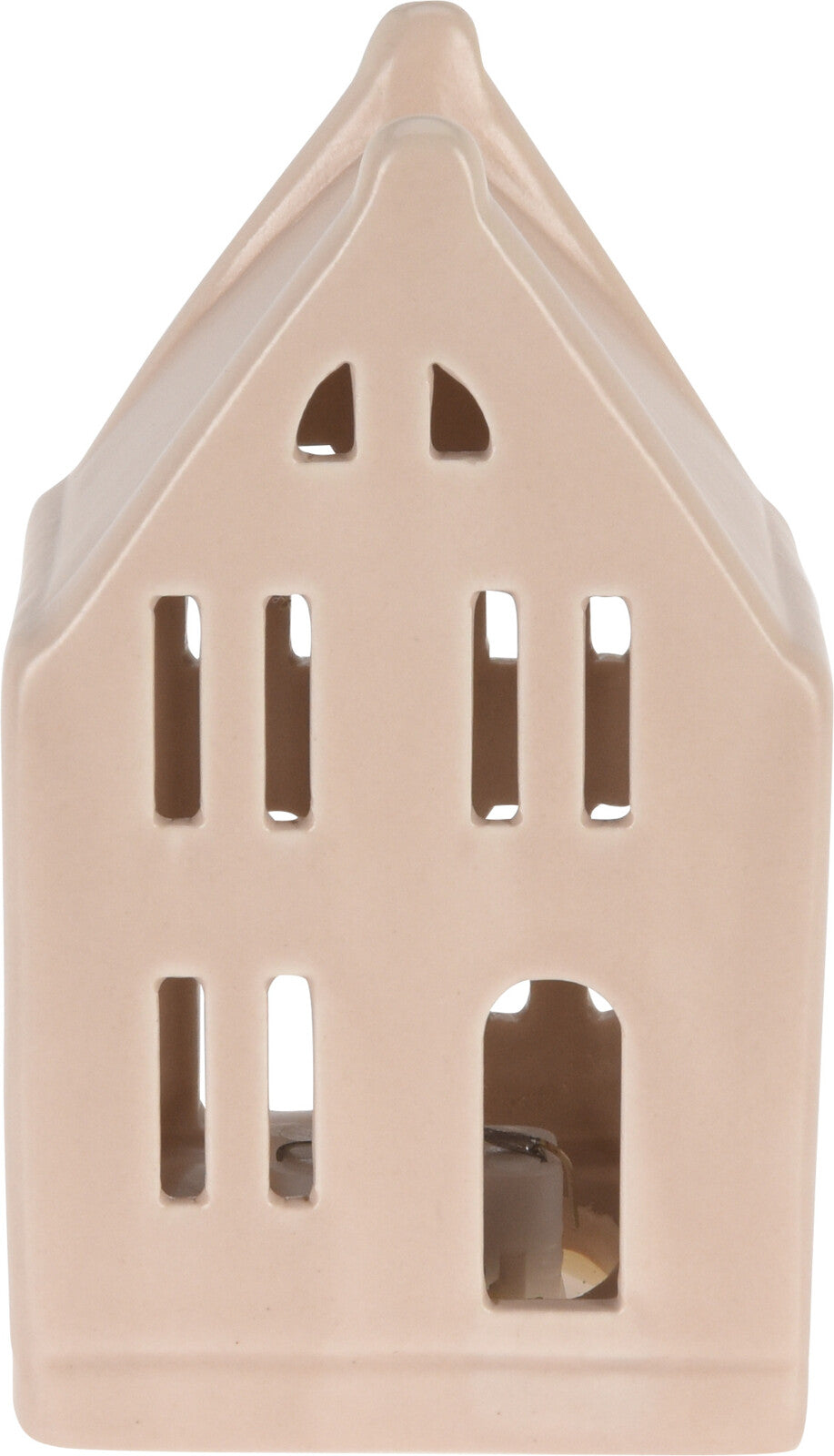 LED House Set of 3 Porcelain Decorative Lamps