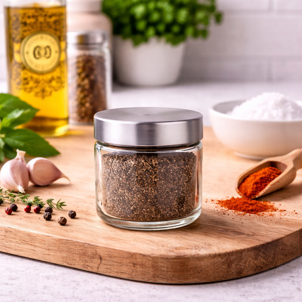 Voca Glass Jar with Metal Lid, 425 CC