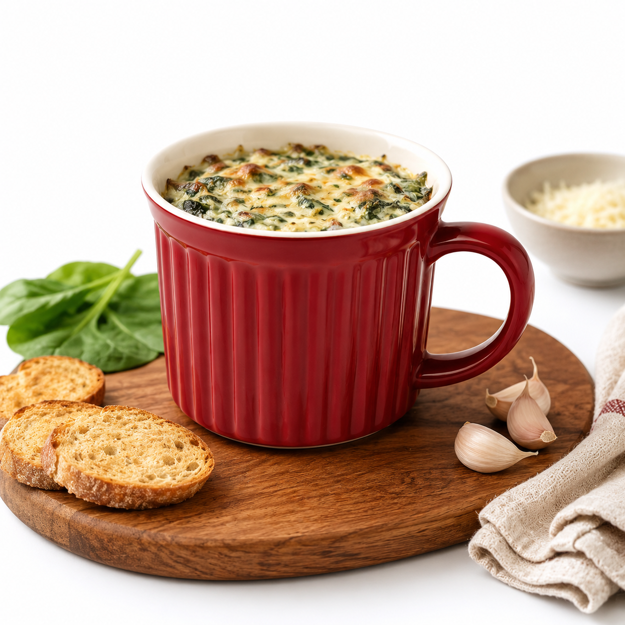PORCELAIN OVEN MUG 14.5 × 12 × 10CM – RED
