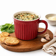 PORCELAIN OVEN MUG 14.5 × 12 × 10CM – RED
