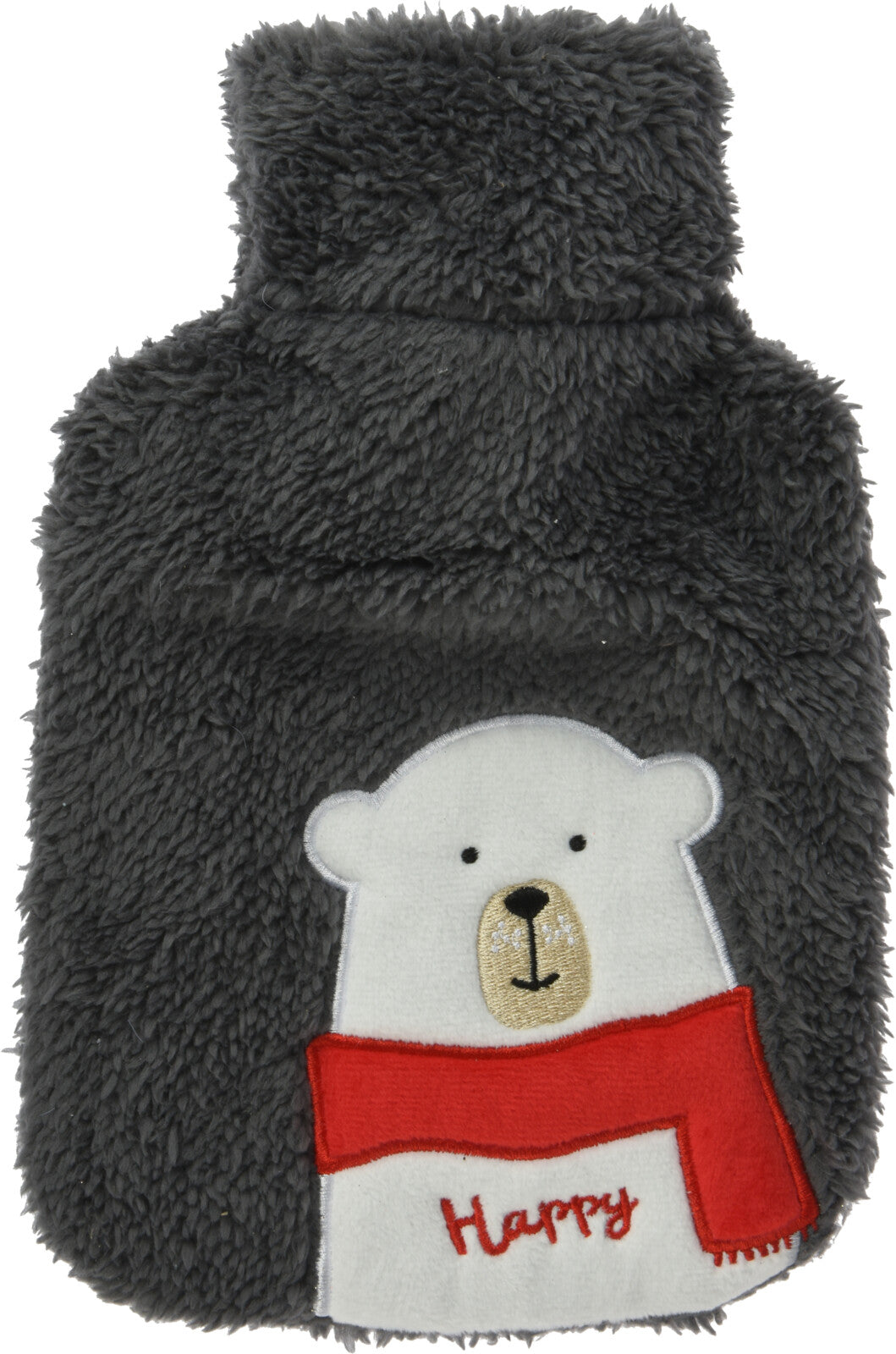 Hot Water Bottle 85ml - Sherpa Cover 0.85L, 28x18 cm, Embroidered