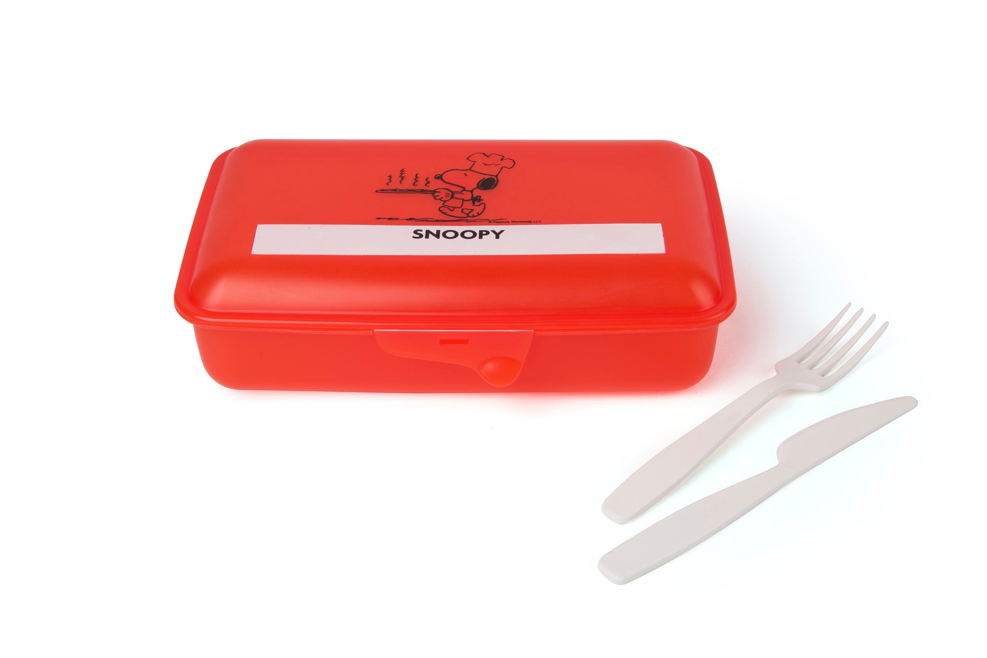 "PEANUTS" Rectangular Food Container - Snoopy Red Lunch Box