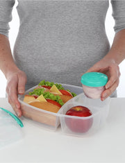 Sistema Triple Split TO GO Lunch Box with Yogurt Pot