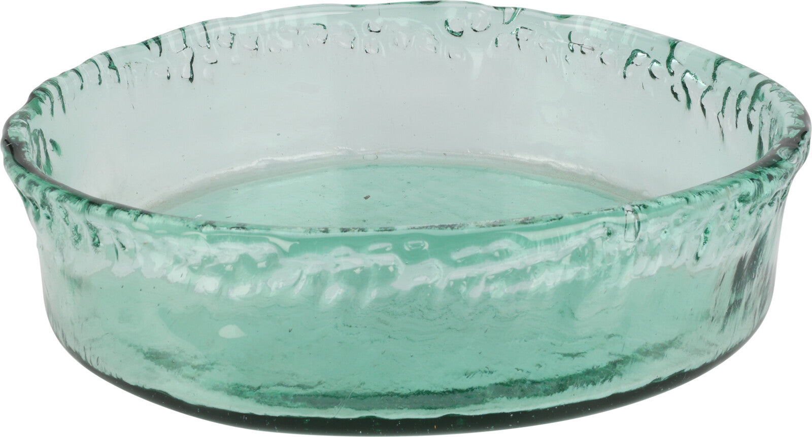 Bowl Glass Recycled, Translucent Embossed Design