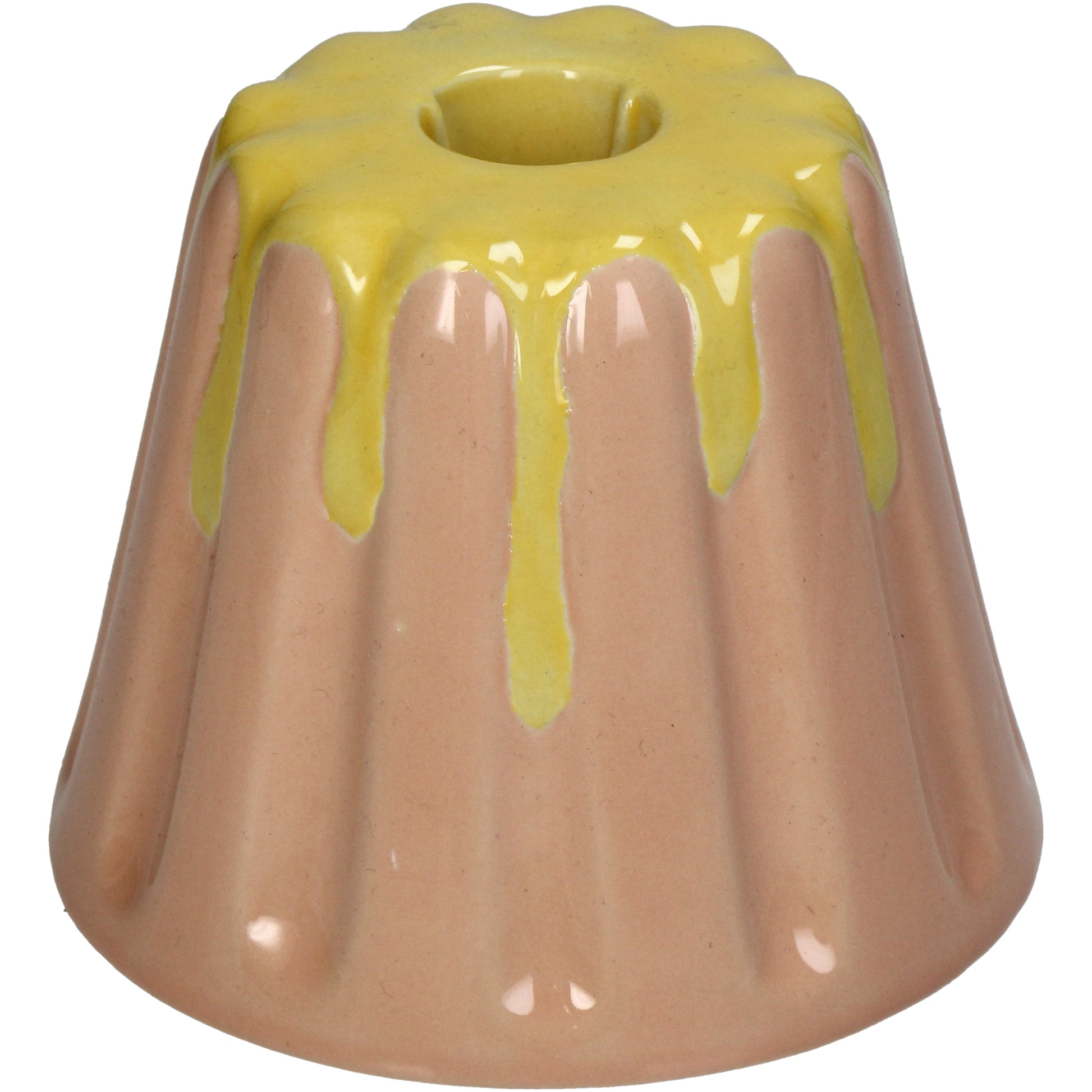 Candle Stick Holder with Playful Pudding Design