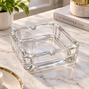 Transparent Glass Ashtray 14 cm