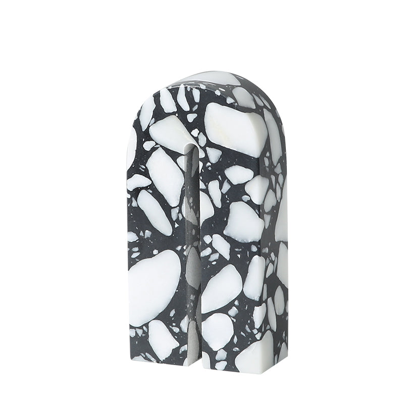 Black and White Marble Arch Decoration Modern European Ornament