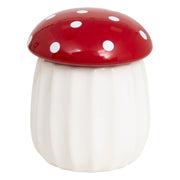 Scented Ceramic Mushroom Candle 150 g - Red Polka-Dot Lid