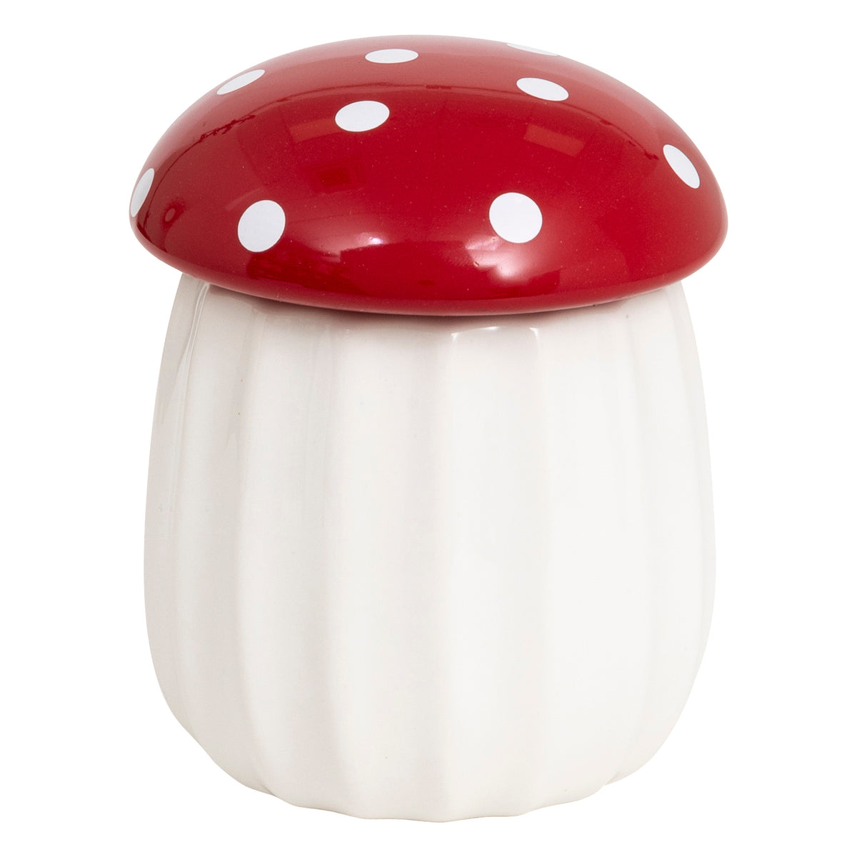 Scented Ceramic Mushroom Candle 150 g - Red Polka-Dot Lid