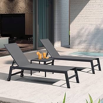 Minori Aluminum Sunlounge Adjustable Outdoor Chaise Lounge