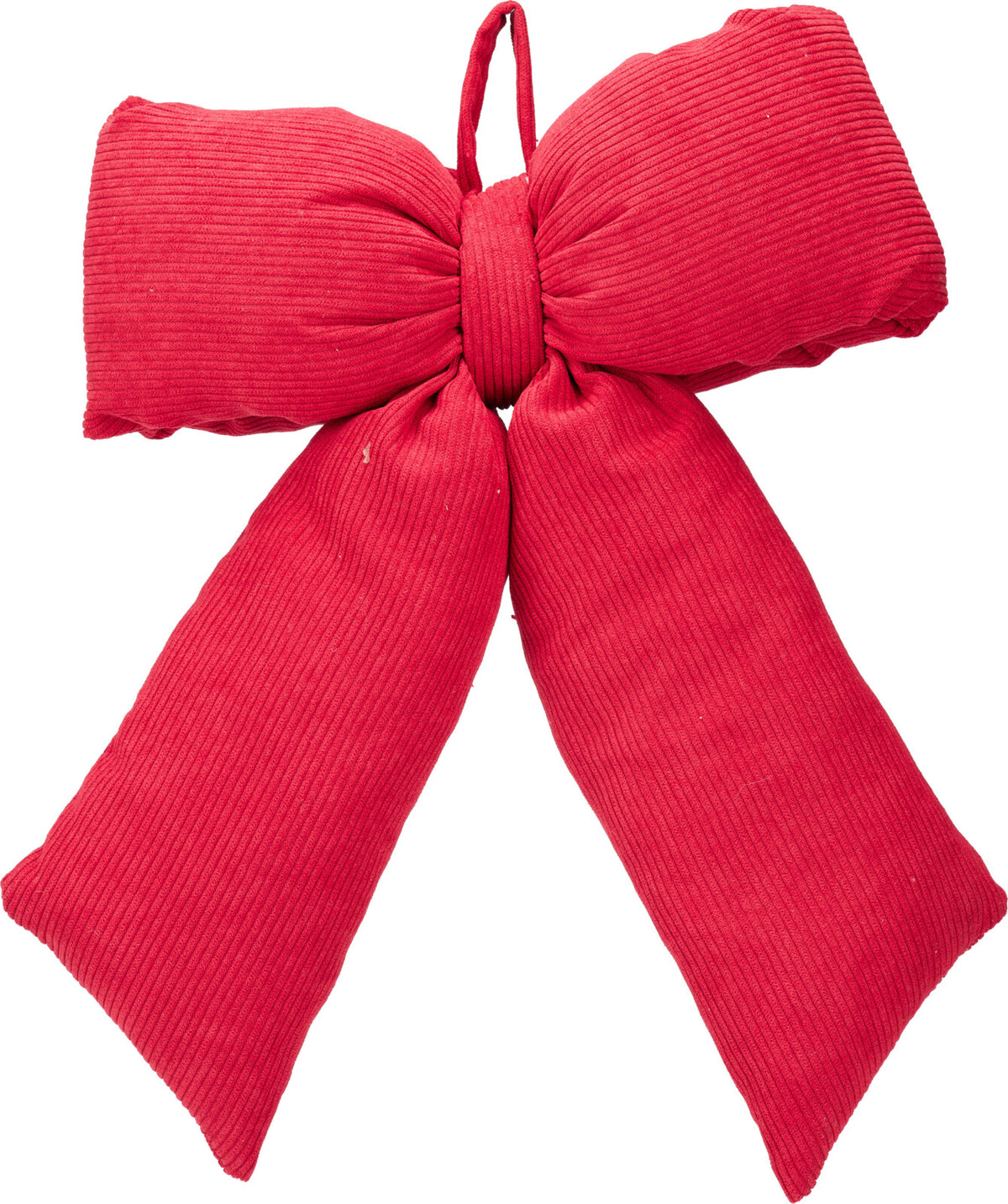 Bow Stuffed Red Polyester Christmas Decoration 30x13x40cm
