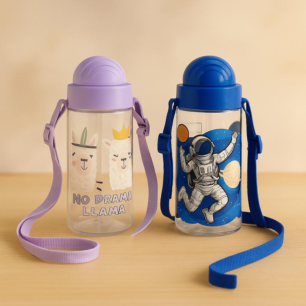 Migo Decorated Tritan Water Bottle with Straw