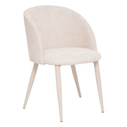 Celestial Chair Boucle Upholstered Indoor Dining Chair, Cream