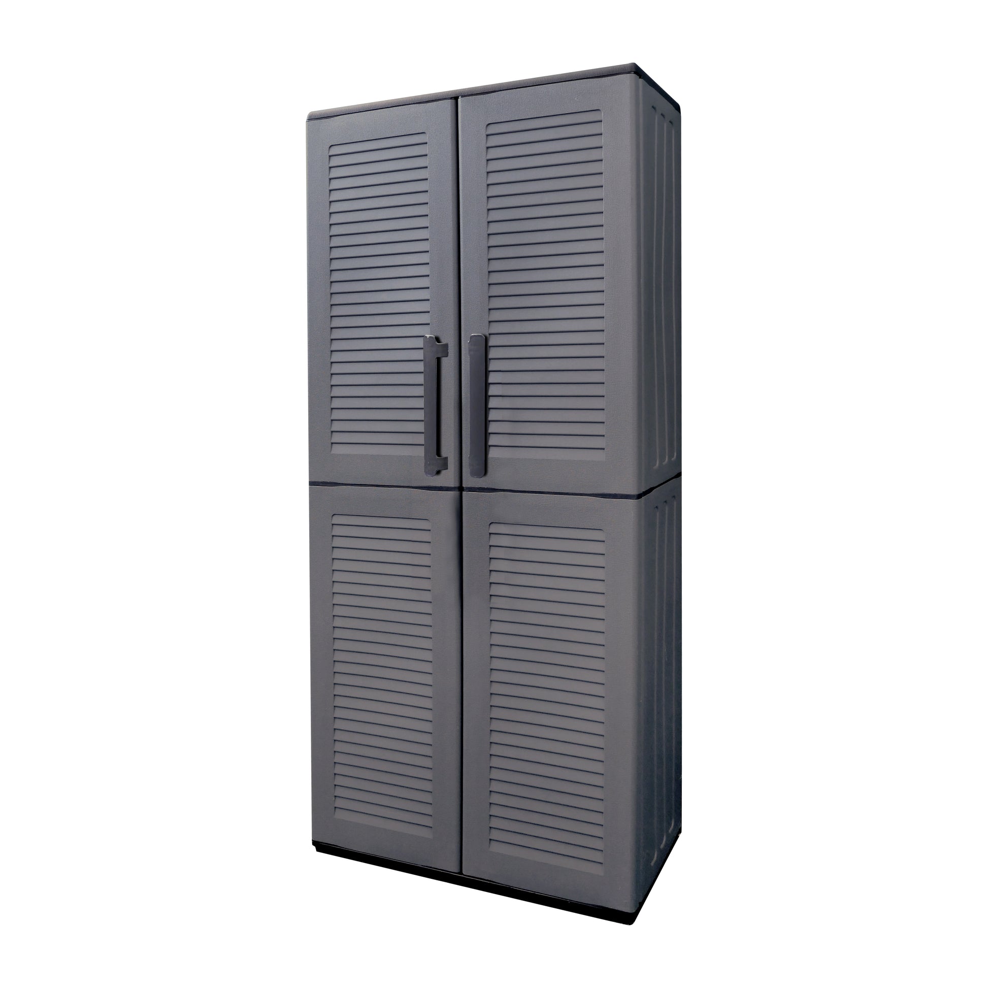 Full Height Plastic Cabinet - Dark Grey, Durable, Eco-Friendly