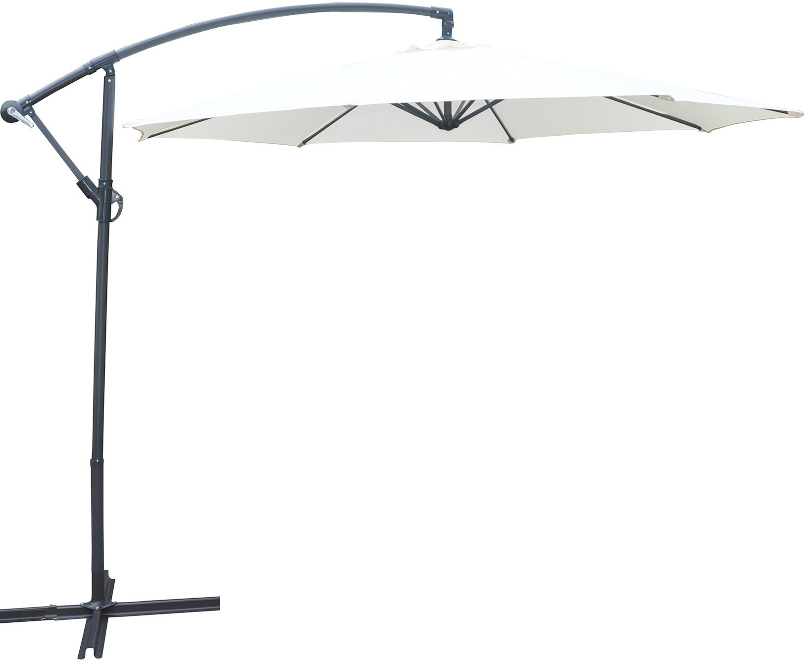 Banana Hanging Umbrella with Steel Cross Base