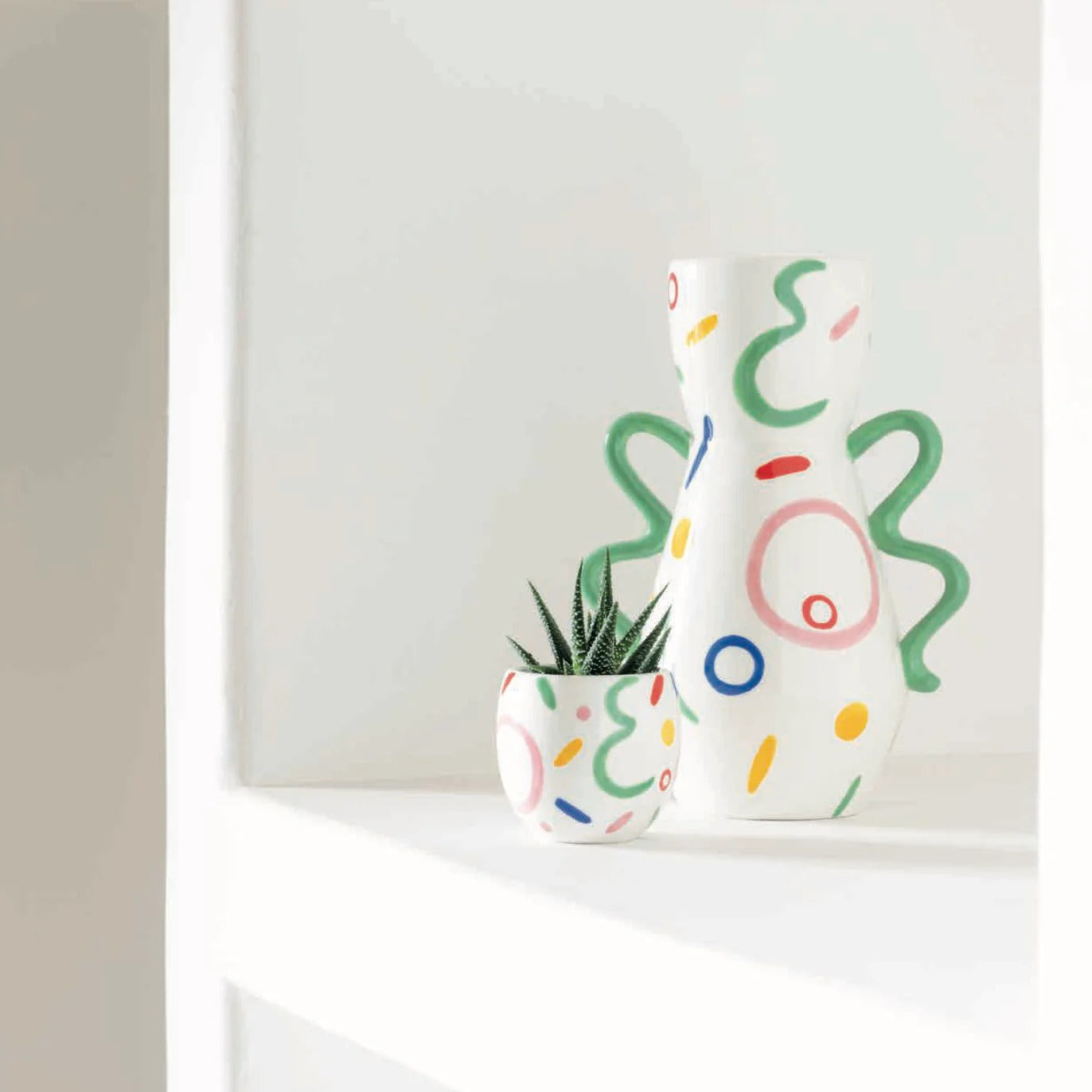Vase Luis Hand-Painted Ceramic Colored