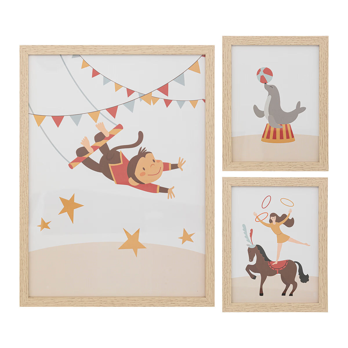 CIRCUS DECO FRAME SET X3