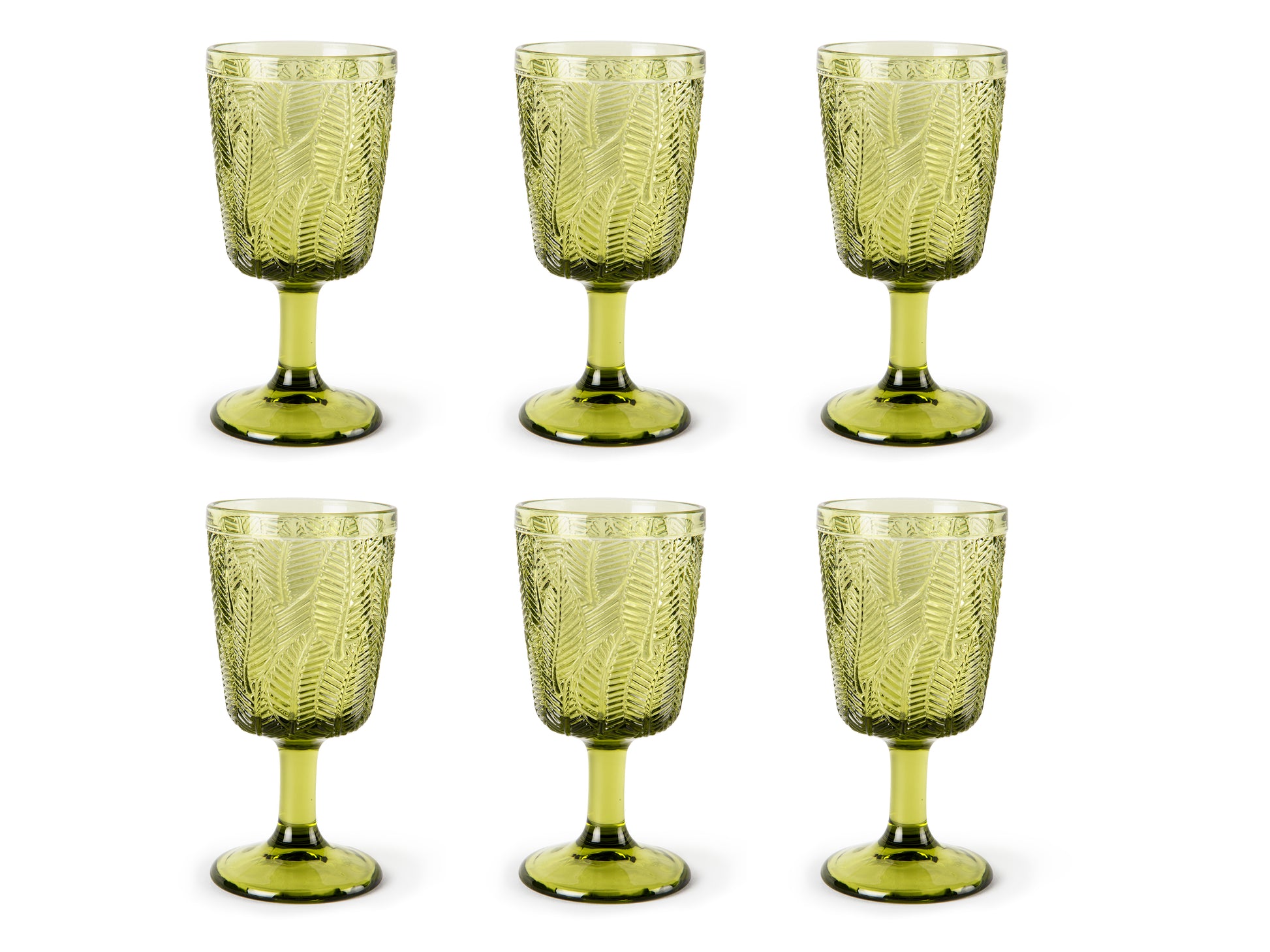 "Leaf" Pack Of 6 Goblets