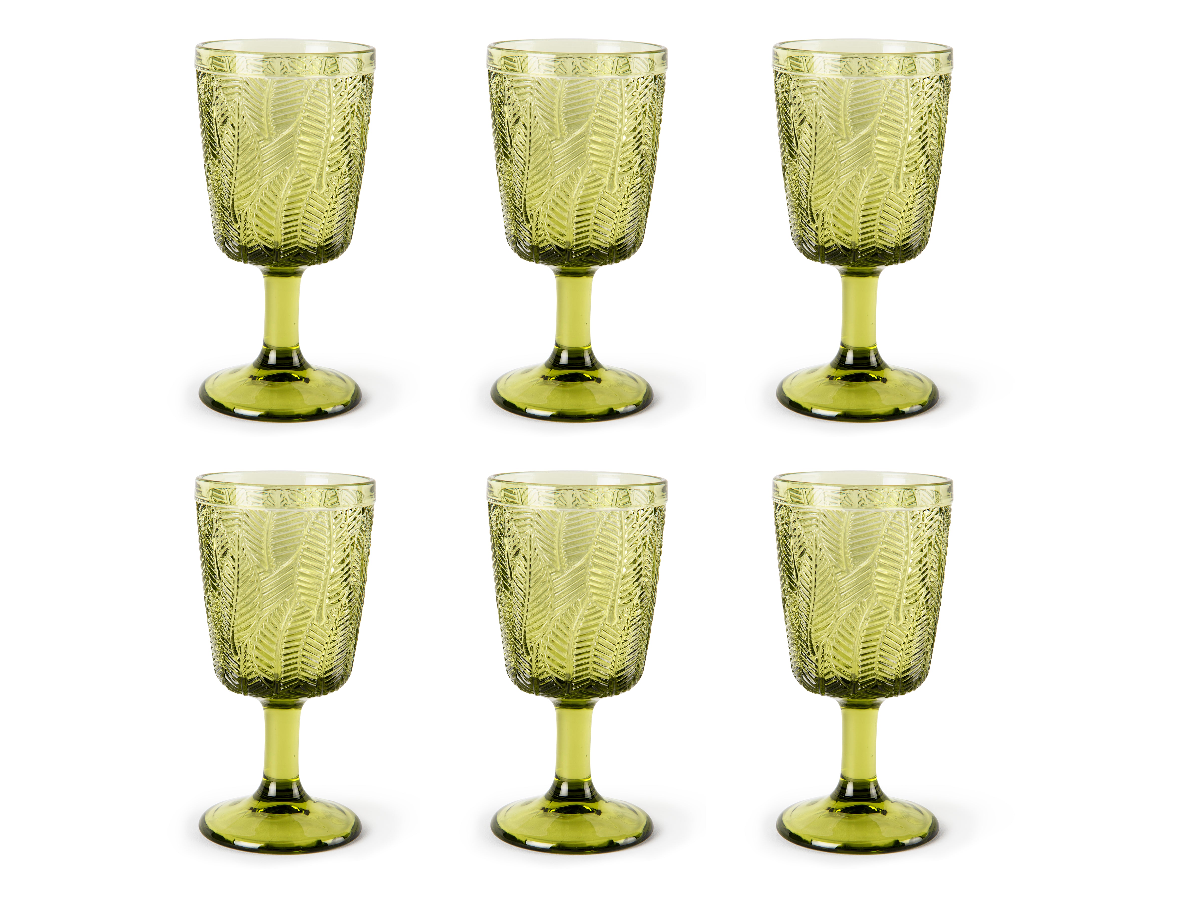 "Leaf" Pack Of 6 Goblets