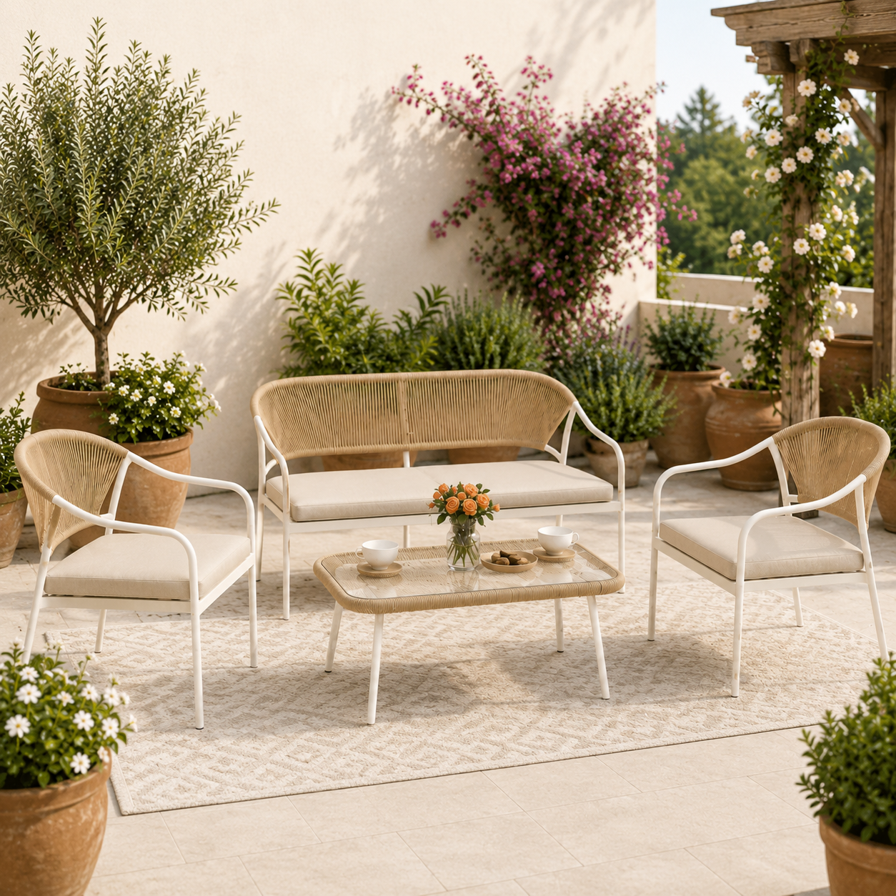 Steel Outdoor Lounge Set