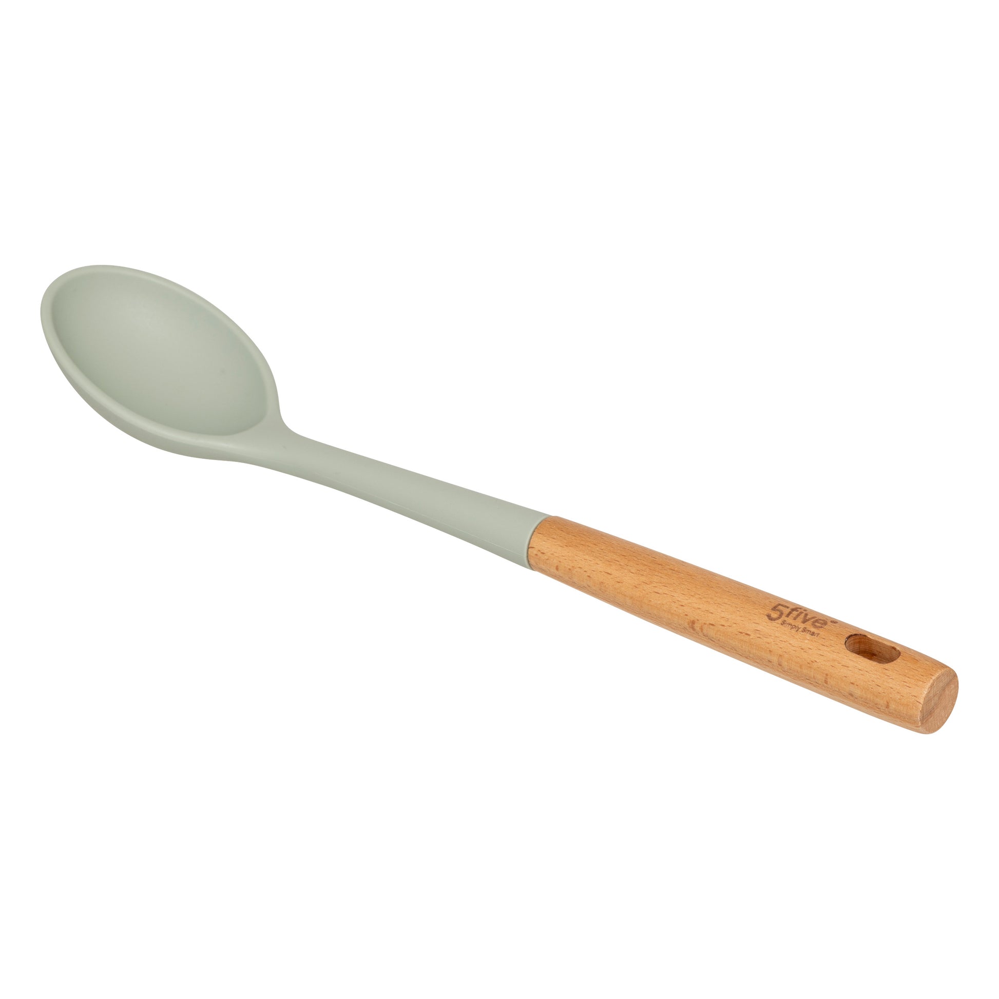 Spoon Horizon Height 34 cm Wood and Silicone Green — Serving Spoon